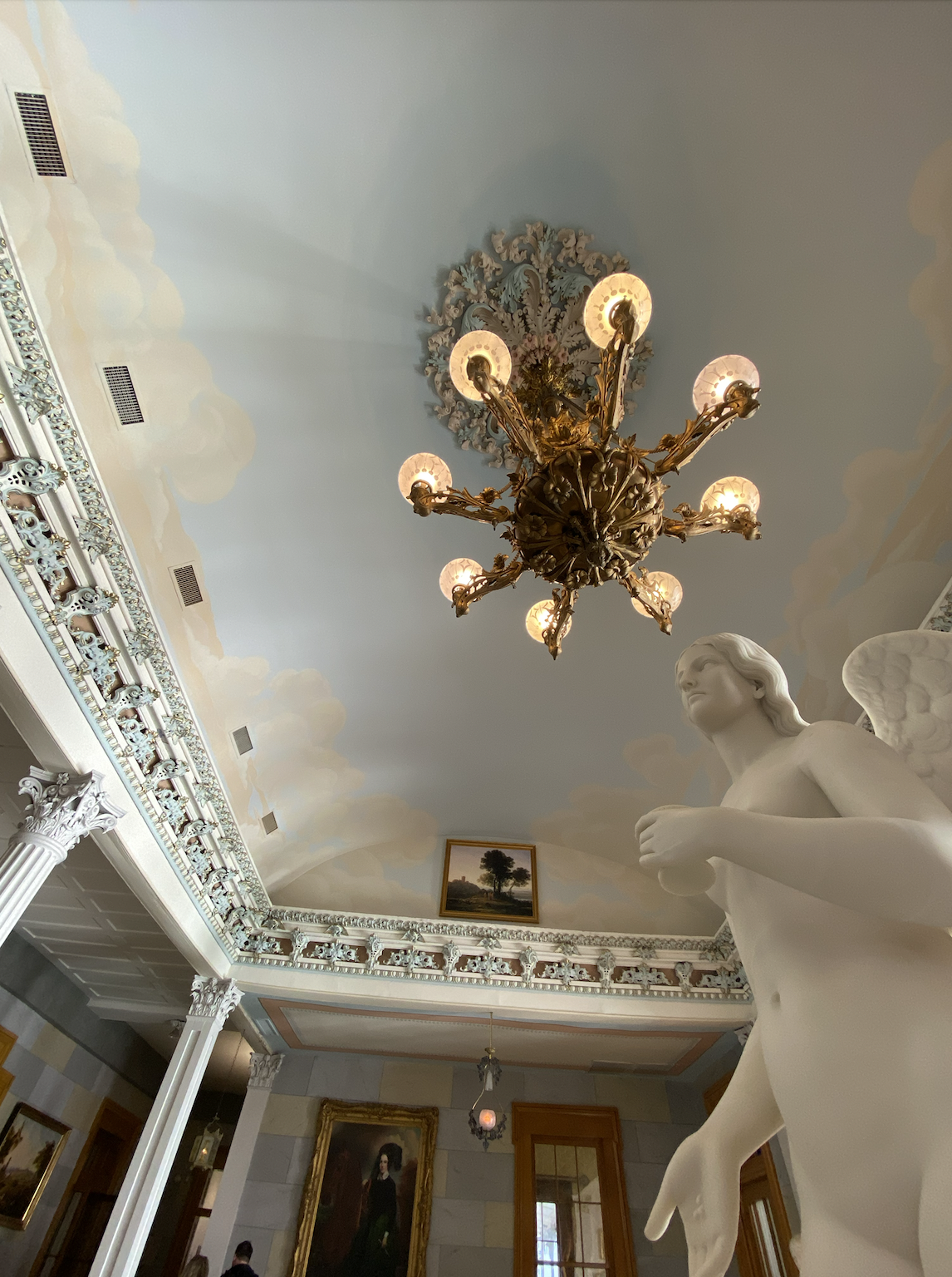 The Belmont Mansion ceiling